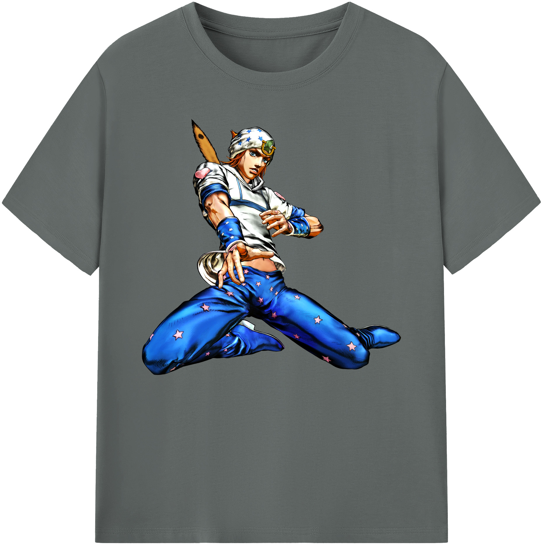 （画像用） ジョジョの奇妙な冒険 ジョナサン?ジョースター JoJo's Bizarre Adventure Jonathan Joestar 綿100％ メンズ半袖Tシャツ｜肌触りやわらか＆通気性